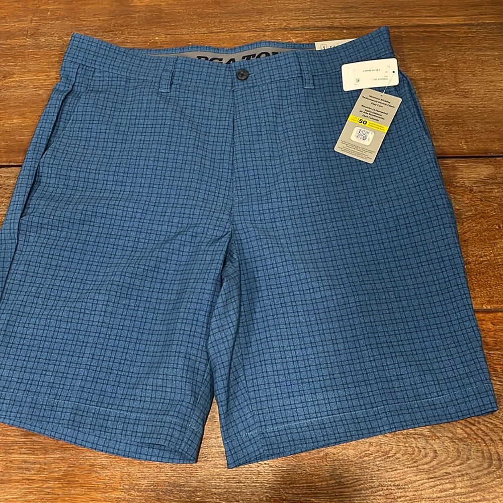 NWT! PGA Tour Active Waistband Stretch 9" Golf Shorts